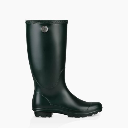 UGG Shelby Matte Olive Rain Boots for Women (QRSD90642)